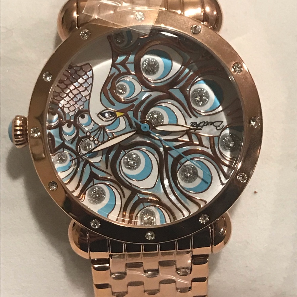 Bertha Peacock rose gold watch, brand new